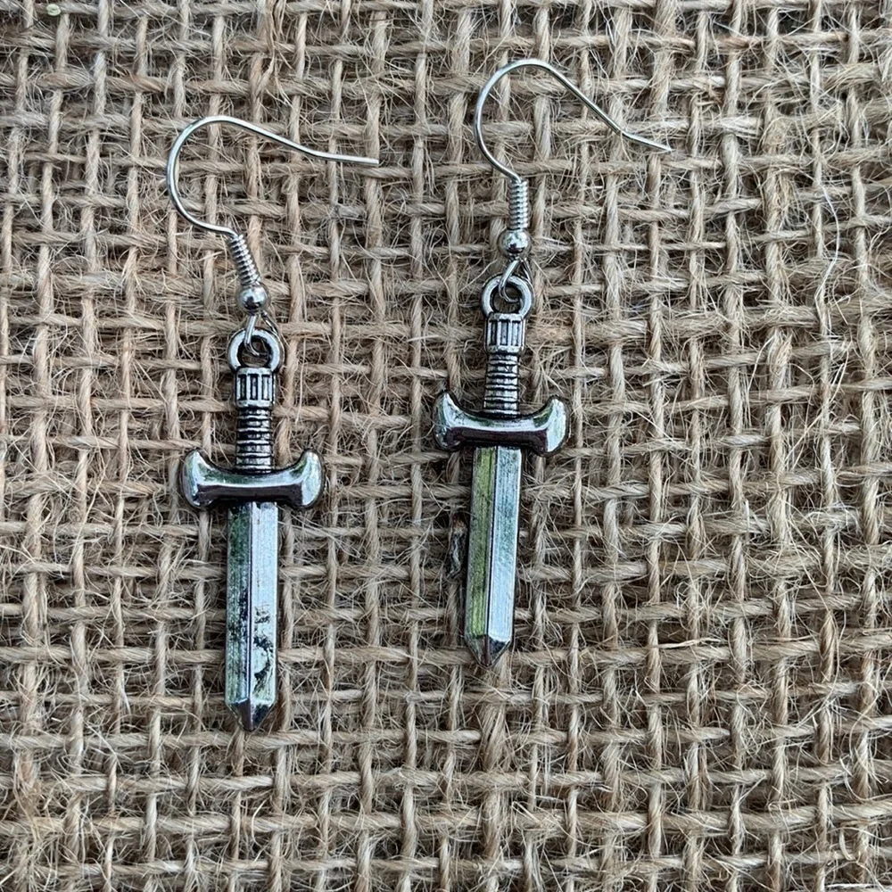 Nwt Handmade Sword Earrings